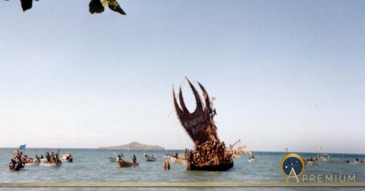 Modern day lakatoi at the Hiri Moale Festival, a modern celebration of the previous Hiri trade cycle. (Steve Jurvetson / CC BY-SA 2.0)