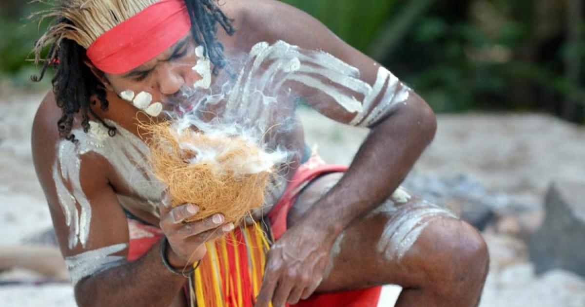 Though we do not have many images of Pemulwuy, the prominent Australian Aboriginal rebel leader of the late 18th century, we know he was strong like this man at an Aboriginal culture show in Queensland. 		Source: Rafael Ben-Ari / Adobe Stock