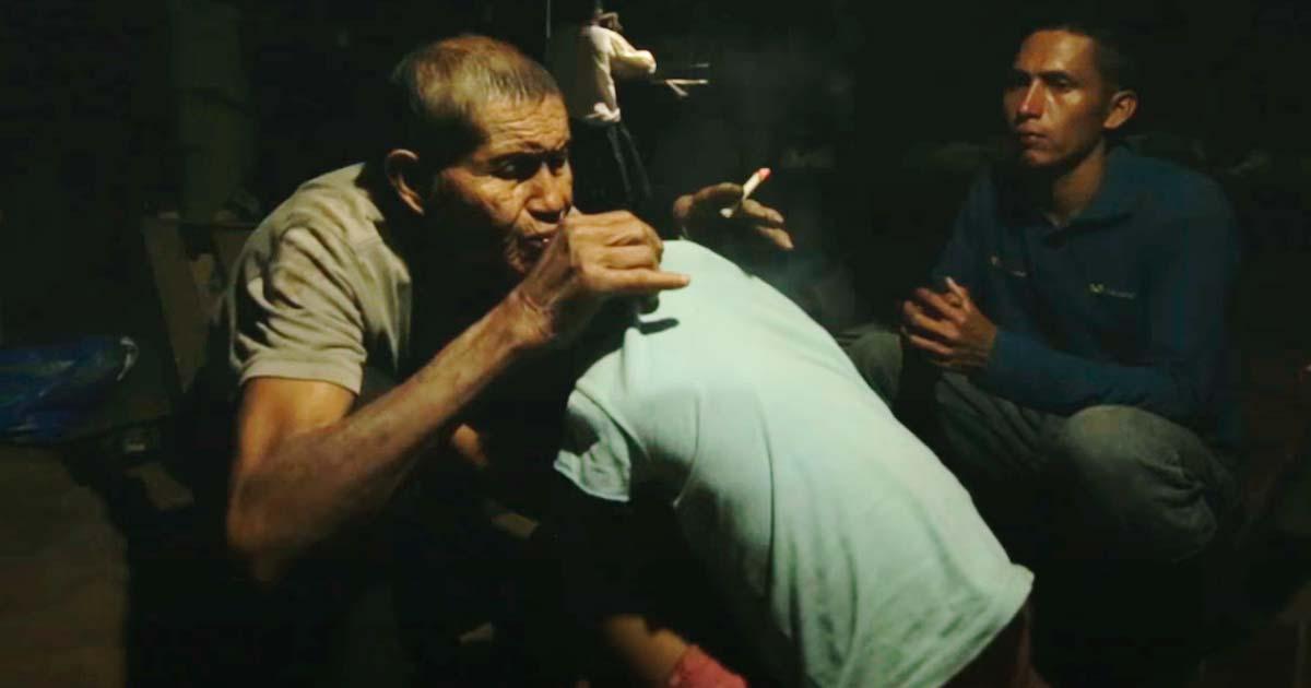 Rosendo Amasifuen conducting a healing practice. Source: YouTube Screenshot / Great Big Story. 