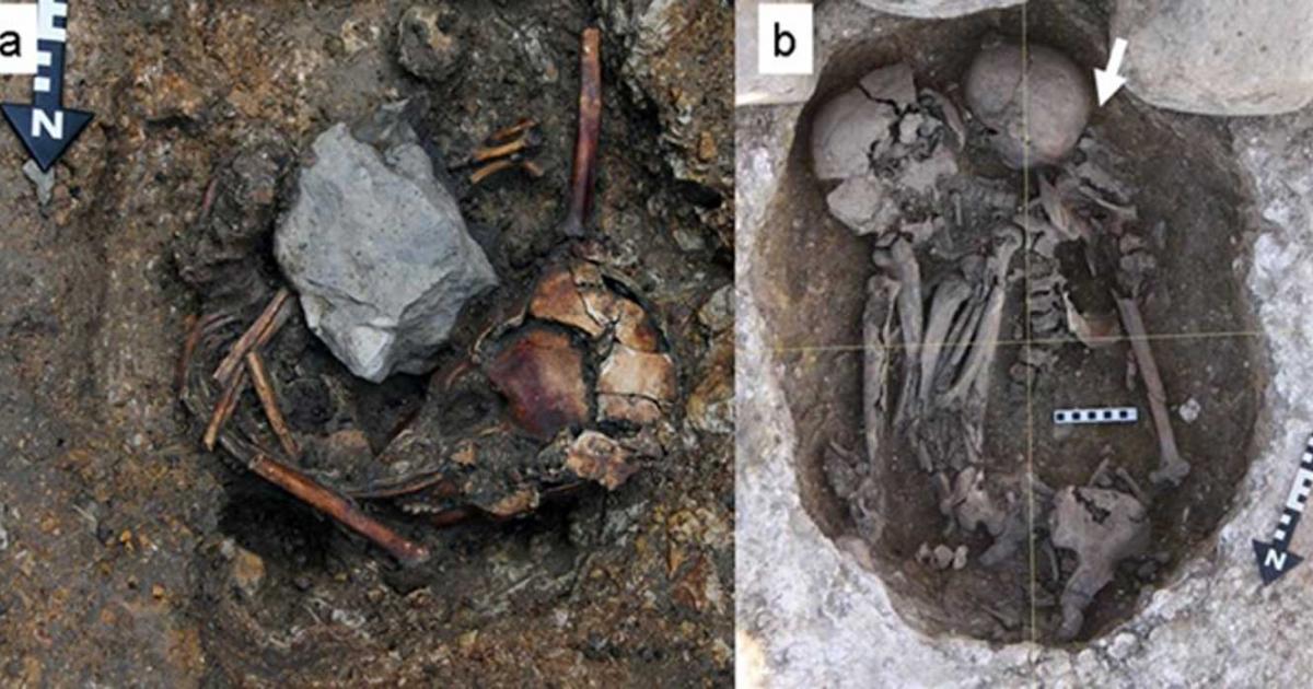 Two burials of individuals with signs of trauma found at Pacopampa, Peru.