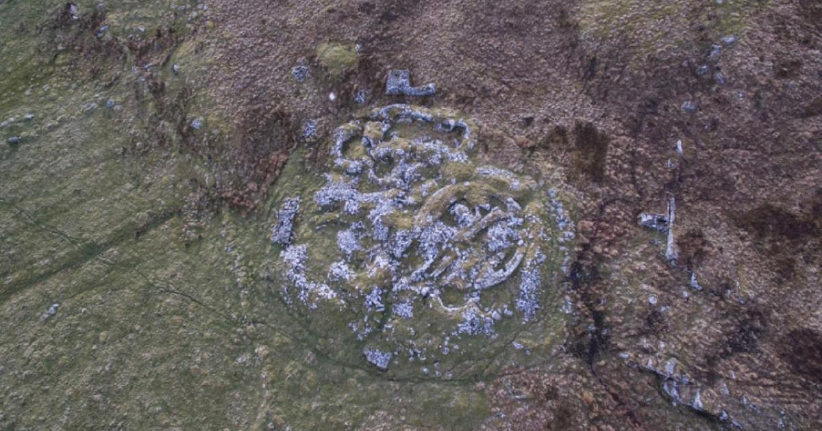 Forse Wag drone photograph showing extent of the ancient site Wag of Forse.          Source: Iain Maclean, Caithness Broch Project
