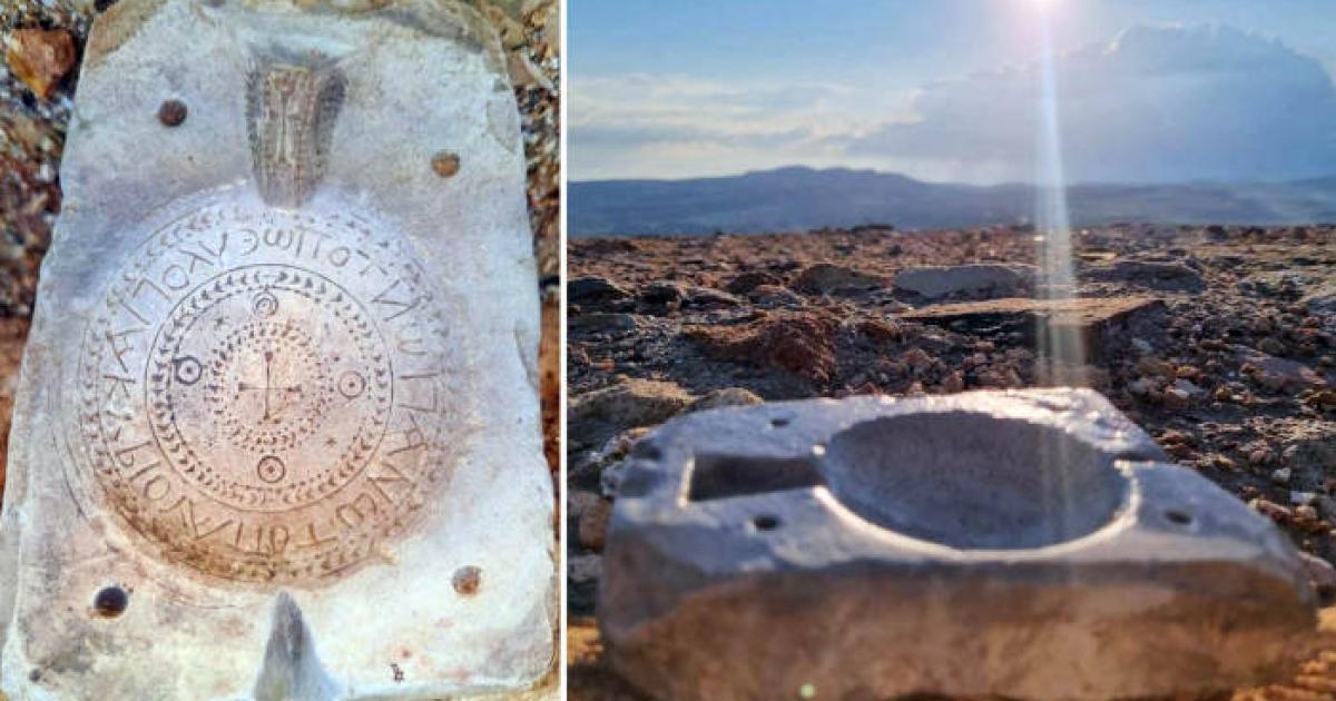 A 1400-year-old limestone mold to craft flasks decorated with a cross and bearing the inscription ‘Lord’s blessing from the holy places’ was found at the site of Hyrcania in the Judean Desert in the West Bank.   