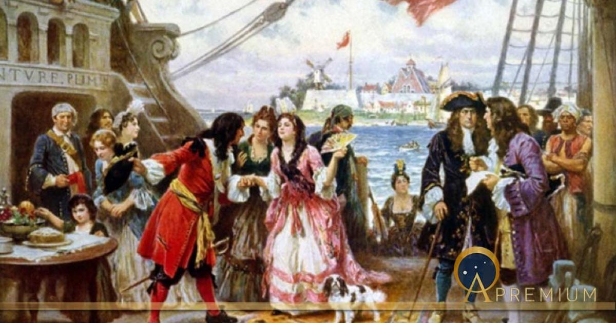 Captain Kidd in New York Harbor by Jean Leon Gerome Ferris (1863 – 1930) (Public Domain)