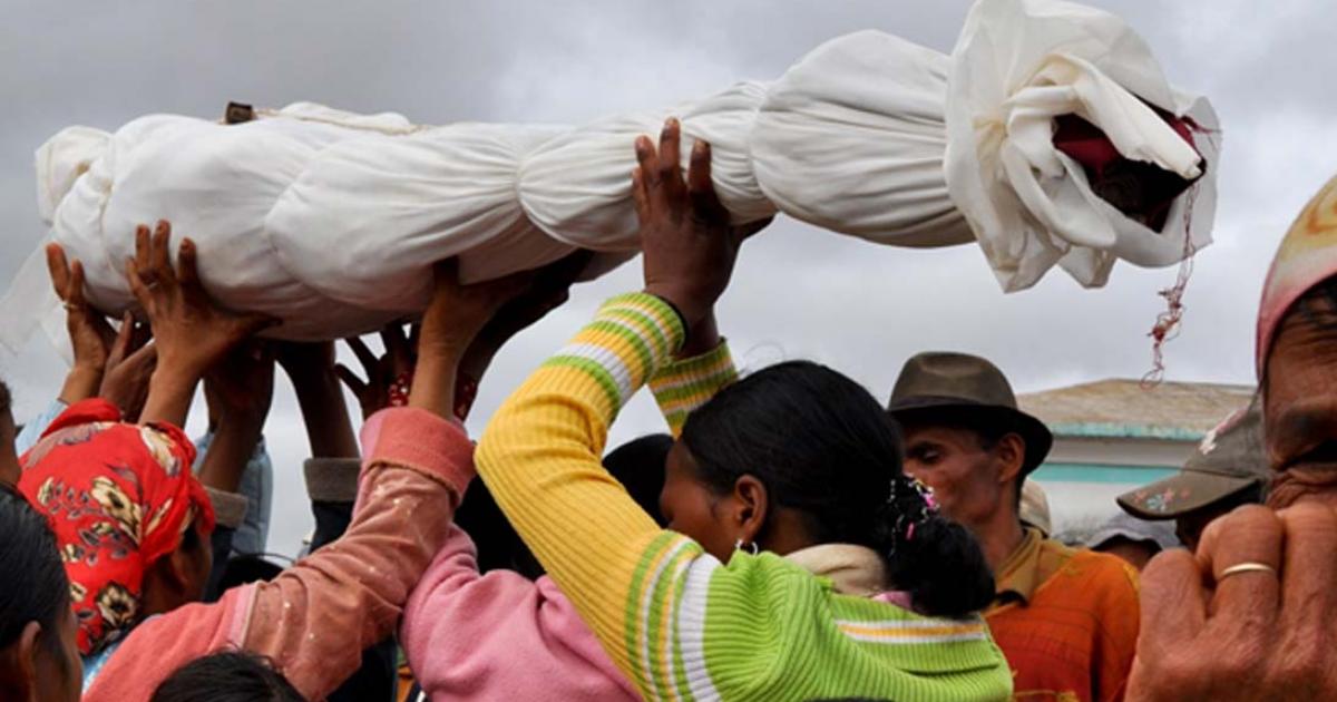 Famadihana reburial, ‘turning of the bones’ in Madagascar