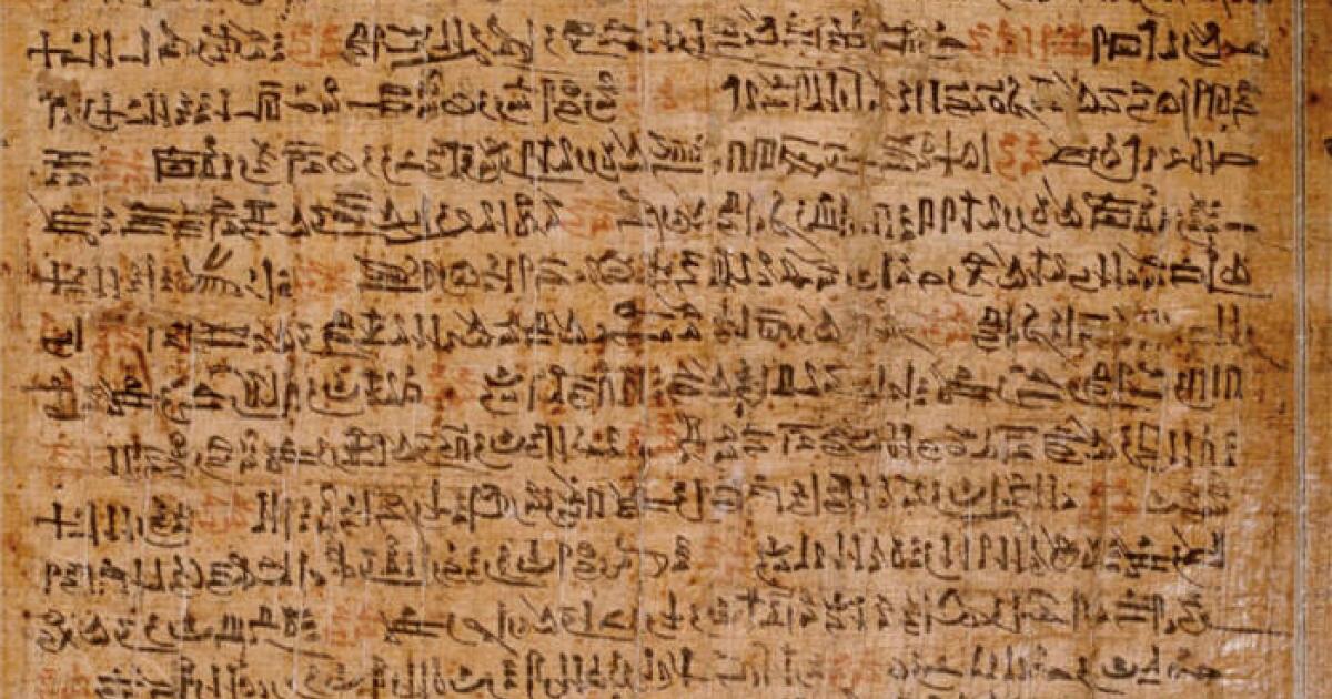 Section of the Ipuwer Papyrus .