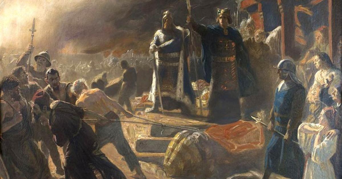 Amongst the last of the Polabian Slav tribes to fall were the Rani who boasted one of the most powerful Slavic cult religious sites, called Arkona. This powerful fort fell to the Danes in 1168, when King Valdemar sacked it and toppled the pagan idols which stood there. Source: Public domain