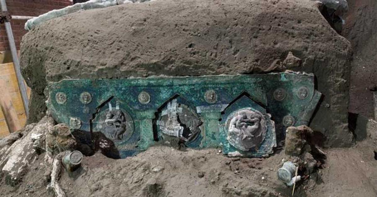 The ceremonial chariot discovered near Pompeii. Source: Pompeii Archaeological Park
