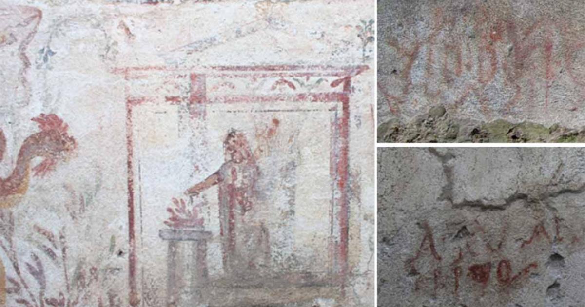 Electoral inscriptions have been found in an ancient house at Pompeii, which was destroyed by the eruption of Mount Vesuvius in AD 79. Source: Pompeii Sites