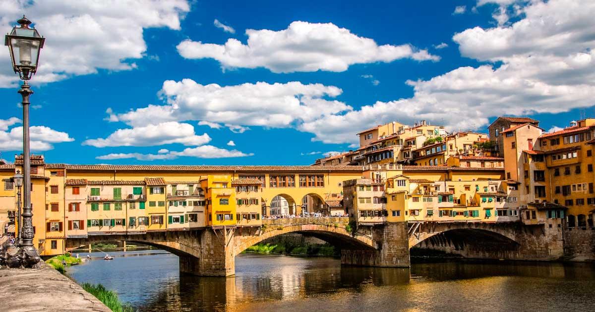 Ponte Vecchio the famous Arch bridge in Florence, Italy. Source: Tito Slack / Adobe Stock