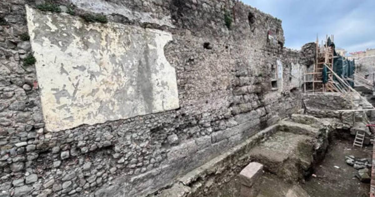 The archaeological site of the ancient river port in Trabzon, Turkey.