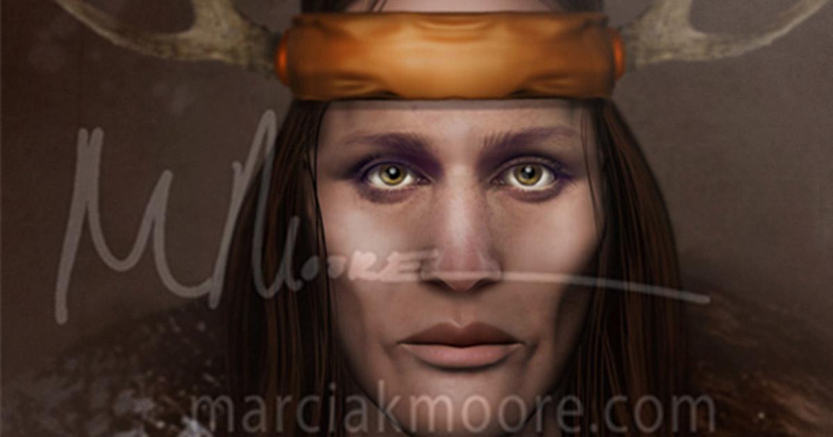 Deriv; The Adena Female. [Image copyrighted © by MARCIA K MOORE CIAMAR STUDIO. The use of which is prohibited unless prior written permission from the artist is obtained. 