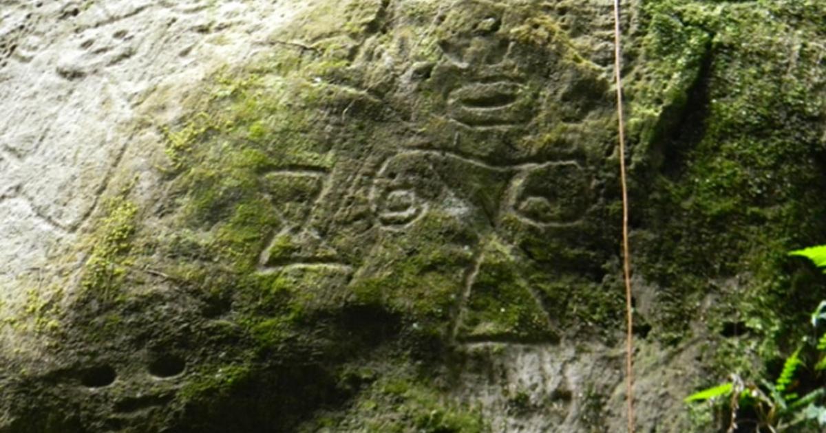 Newly discovered petroglyphs at Montserrat.