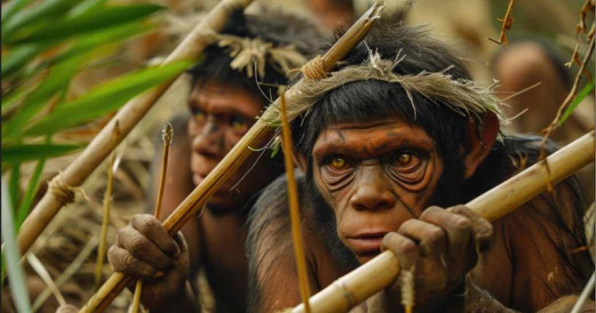 AI image of primitive man, delving into the mysteries of early human existence and survival in the ancient epochs of our evolutionary past.   Source: Alla/Adobe Stock