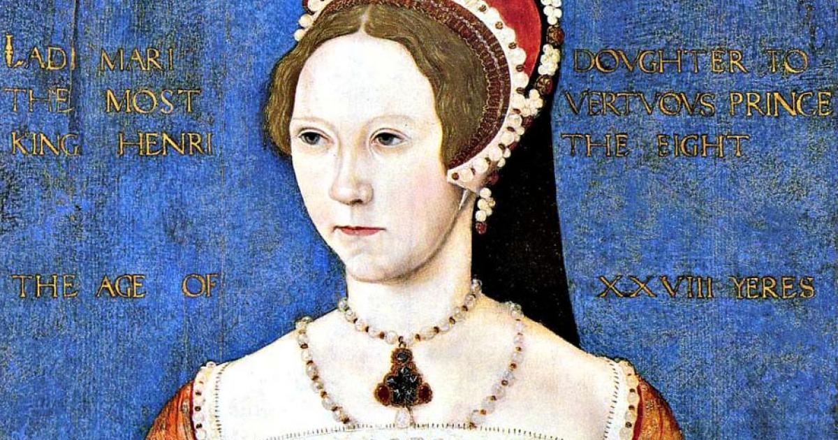 Portrait of Princess Mary Tudor, future Mary I of England. Master John, 1544. 