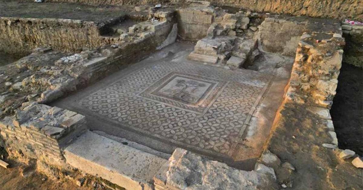 A mosaic featuring two lions recently found at the ancient city of Prusias ad Hypium. Source: Faruk Özlu/Düzce Municipality