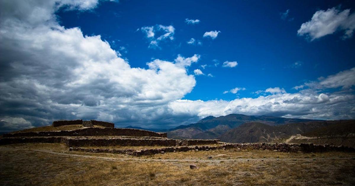 The ruins of the Pucará de Rumicucho, San Antonio de Pichincha, Ecuador 