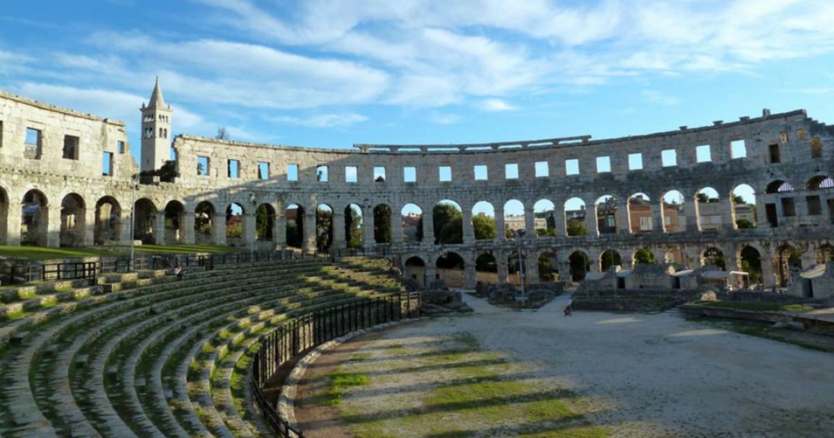 Inside view of the Pula Arena - Croatia