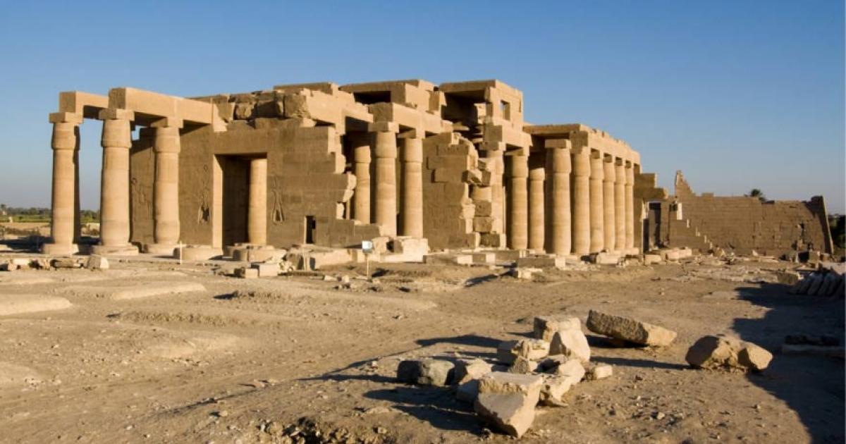 The Ramasseum, mortuary temple of Pharaoh Ramesses II, in Luxor