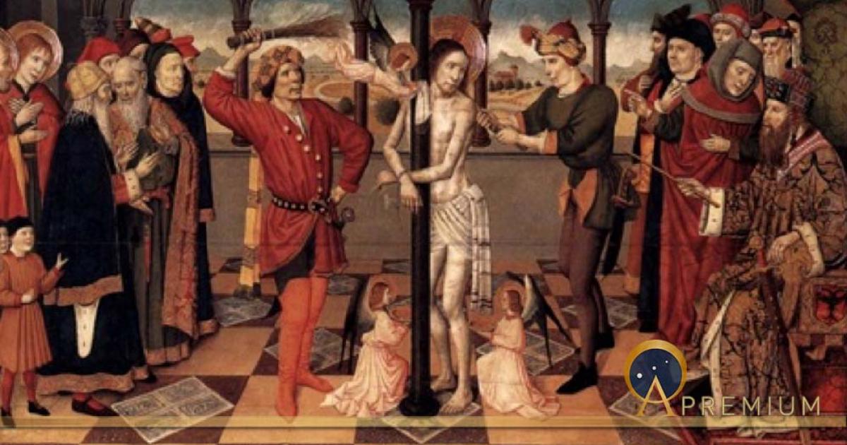 The Flagellation of Christ by Jaume Huguet  (1412–1492) Louvre Museum (Public Domain)