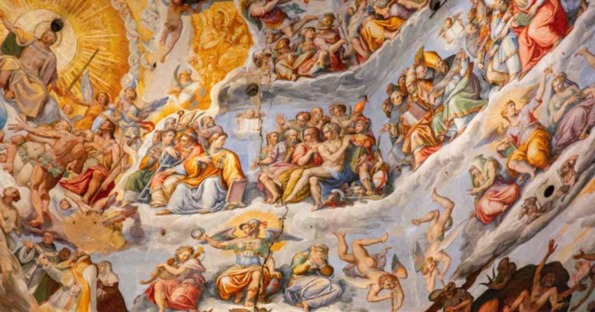 Interior detail from the Florence Cathedral, Cattedrale di Santa Maria del Fiore in Florence, Italy. Source: EnginKorkmaz/Adobe Stock 