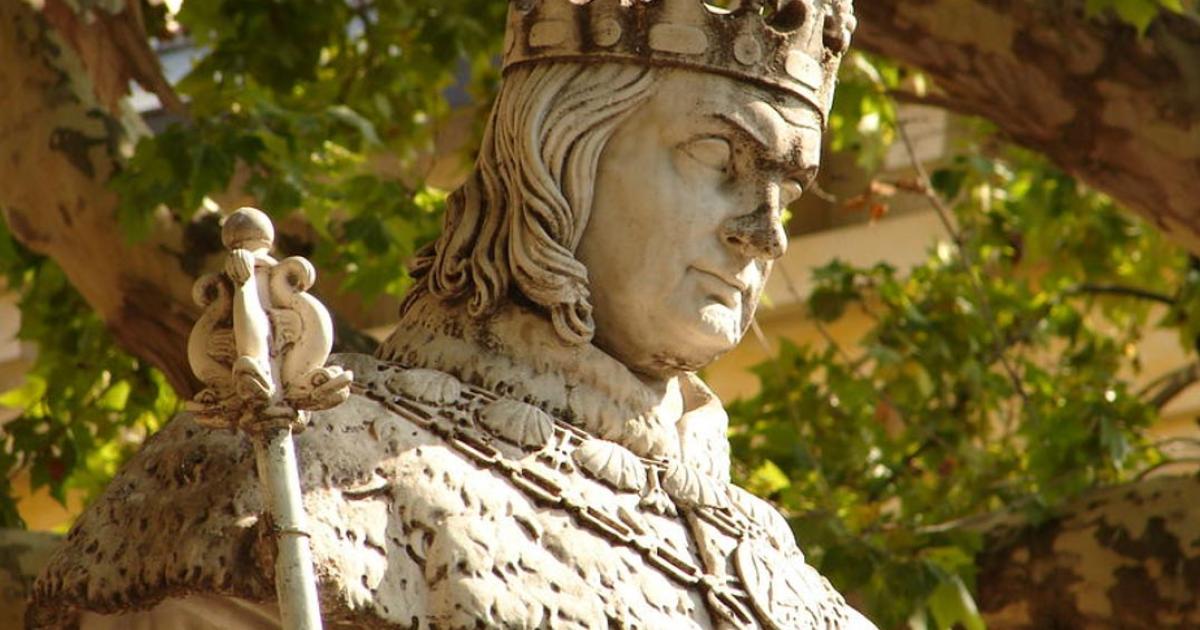 Statue of King Rene House of Valois-Anjou.