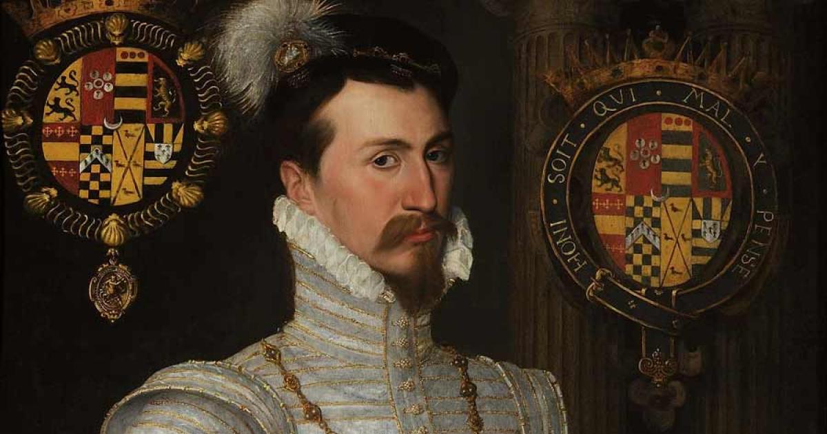 Robert Dudley, Earl of Leicester in a painting that was formerly attributed to the Flemish painter Steven van der Meulen (active 1543–1563). Source: Public domain