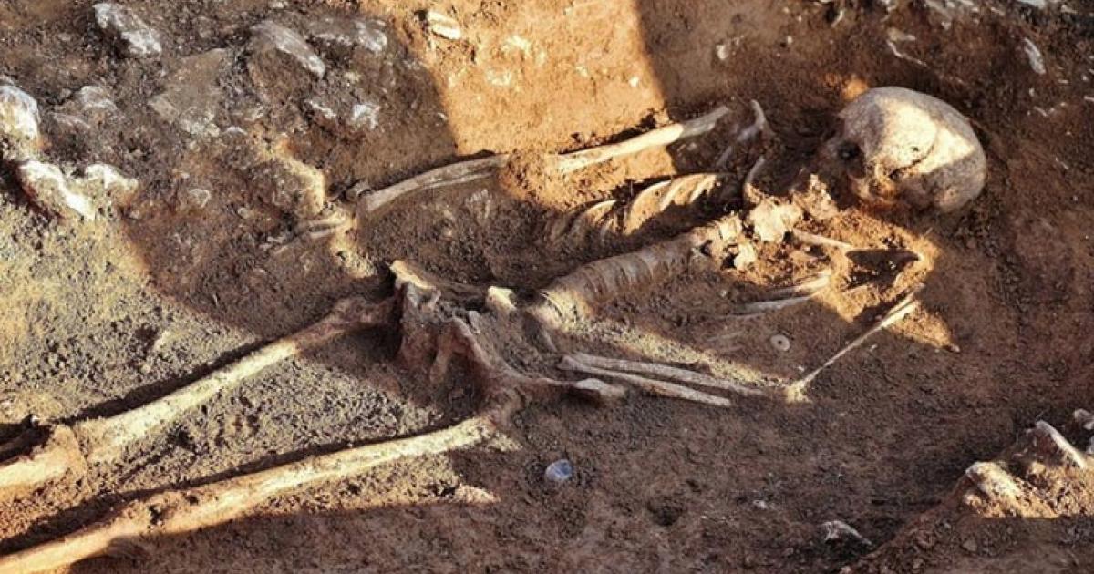 The skeleton of the Rollright Stone “witch” (News Team International photo)