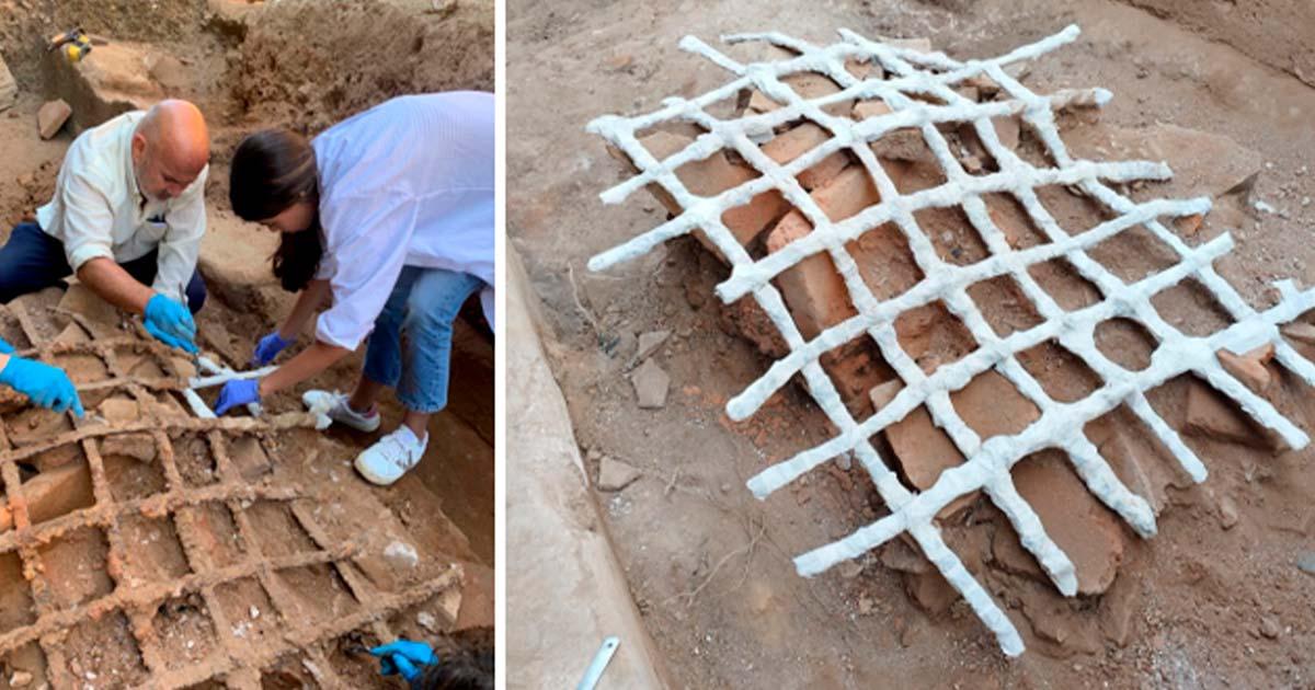 Archaeologists have discovered the remains of iron window bars at the recently unearthed Roman baths excavated in Mérida, Spain. Source: Consortium of the Monumental City of Mérida