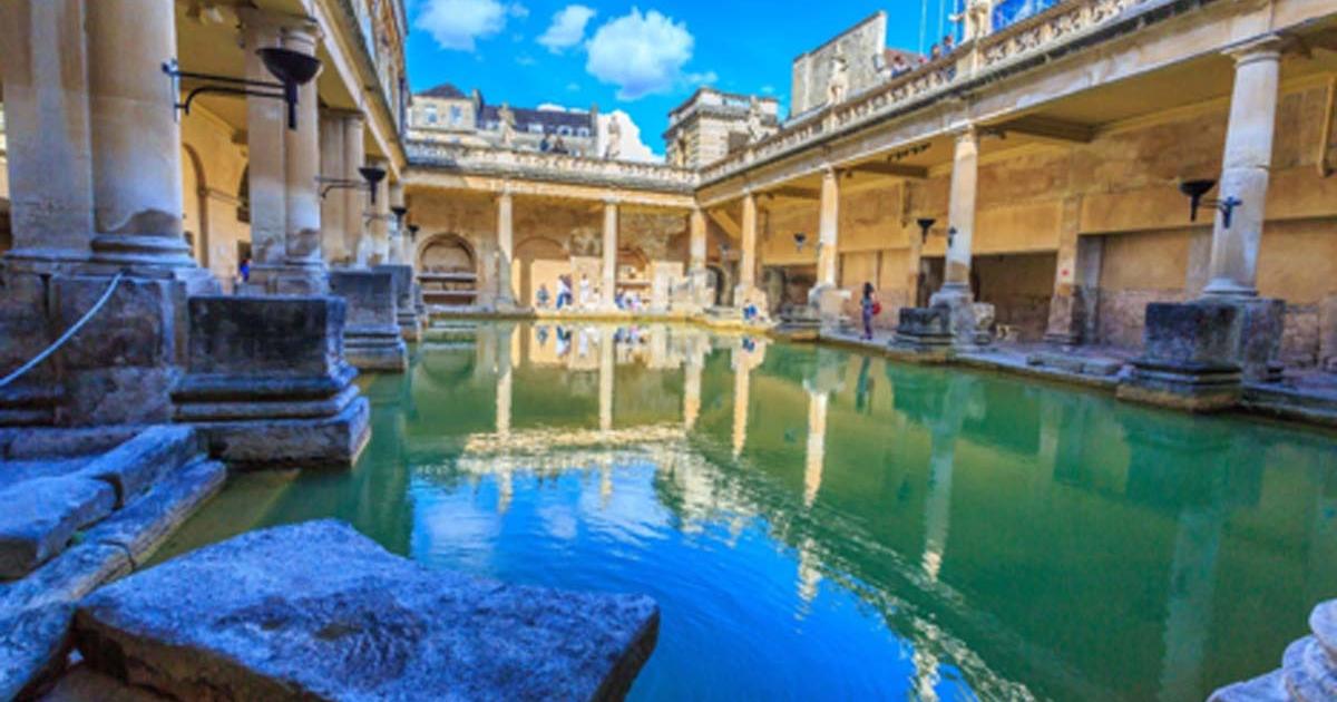 Roman Baths Museum at Bath in UK.  