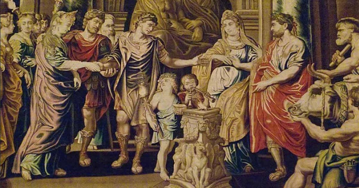 Detail of Tapestry Depicting the Marriage of Contantine I and Fausta by Peter Paul Rubens 1623-1625. Source: Mary Harrsch /CC BY-NC-SA 2.0