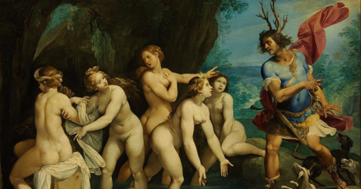 Roman mythology from Ovid’s Metamorphoses – Diana and Actaeon by Giuseppe Cesari  
