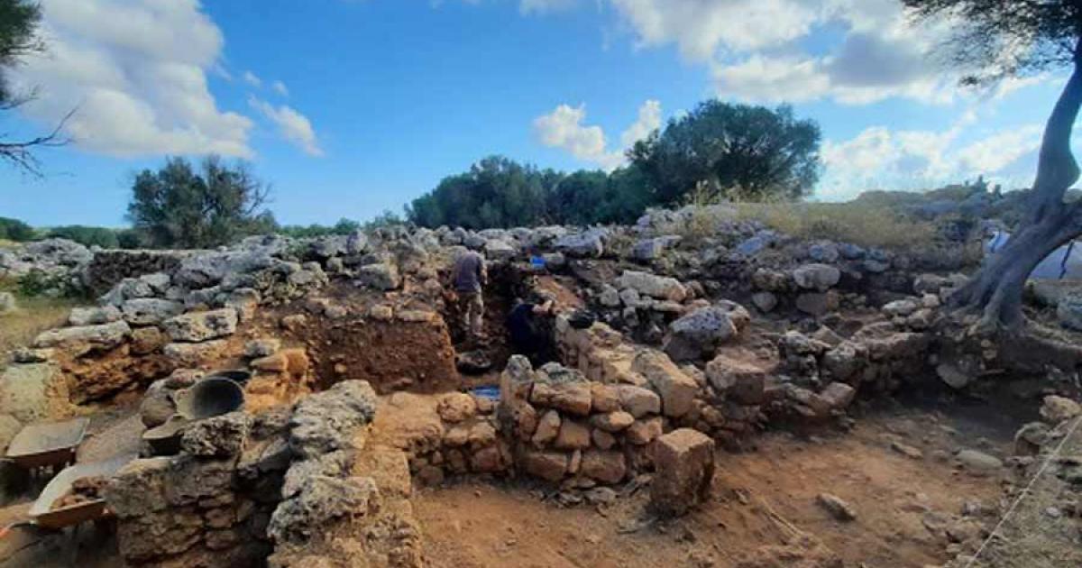 The excavation area at the Son Catlar fortress where the Roman artifacts were discovered.                Source: University of Alicante
