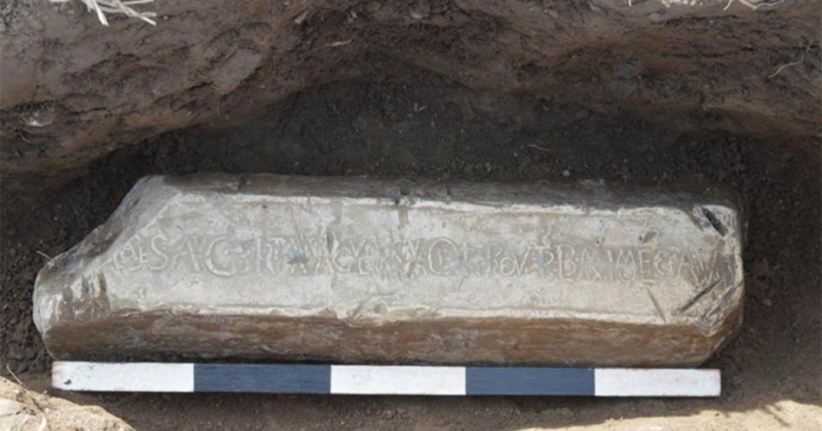 Roman lead ingot	Source: Ian Grant/ © Clwyd-Powys Archaeological Trust 