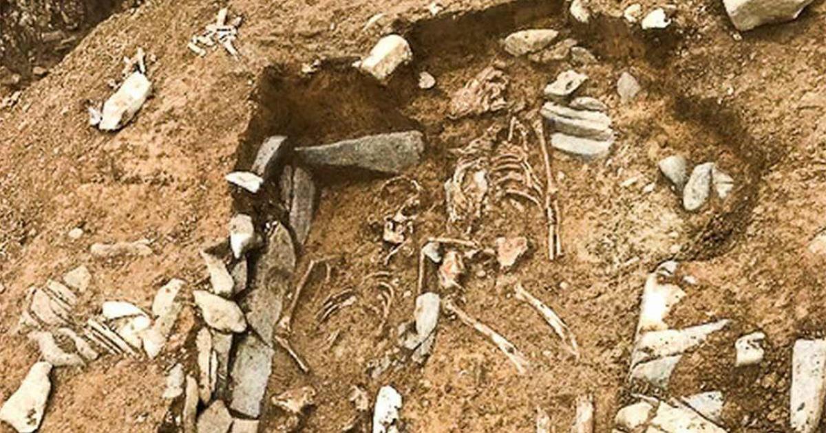 Skeletal Remains at Five Mile Lane near Barry in Wales. Source: Rubicon Heritage Services Ltd