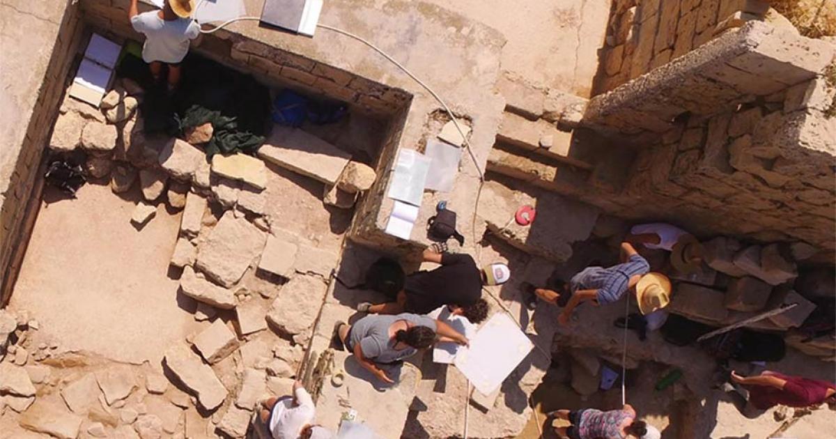 Students on site during excavation works at Tas-Silġ, Malta. Source: Times of Malta