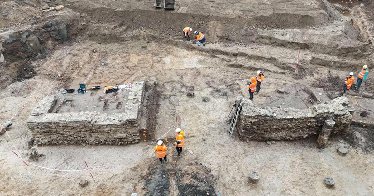 Excavations of the Roman bathhouse in Nijmegen.
