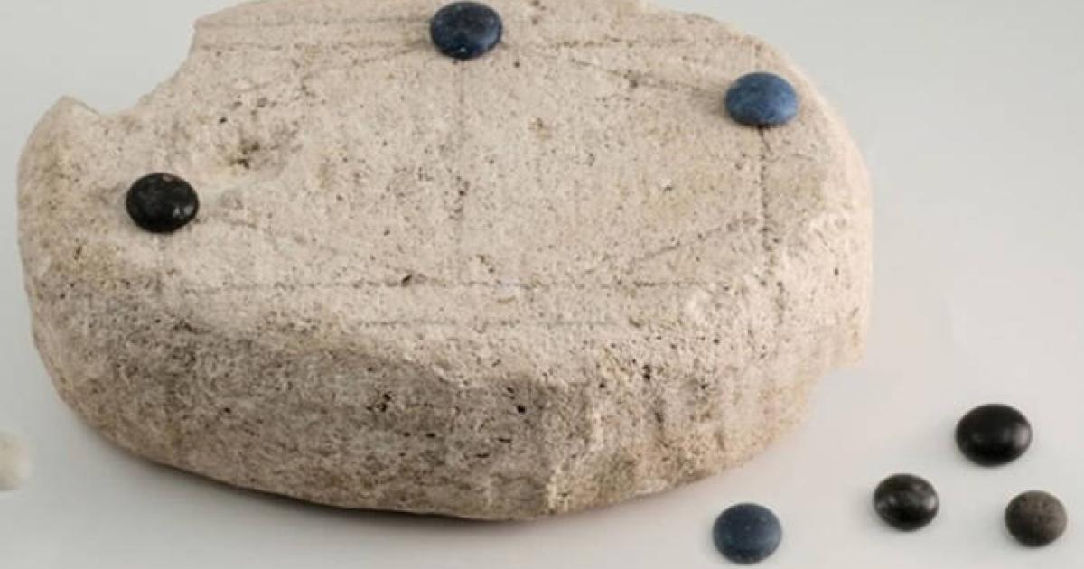 Incised limestone “board” from Coriovallum (Heerlen), Netherlands.