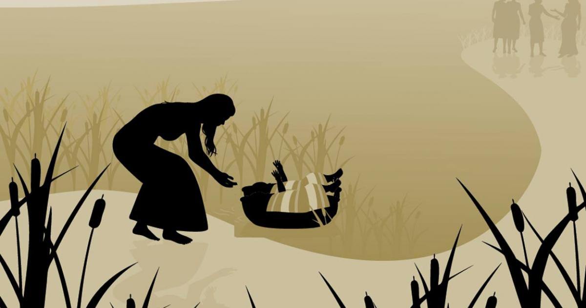 Romulus and Remus placed in the river