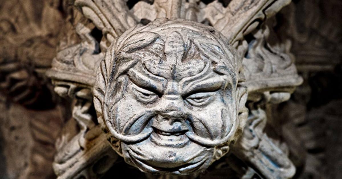 One of the best ‘Green Man’ carvings in Rosslyn Chapel.