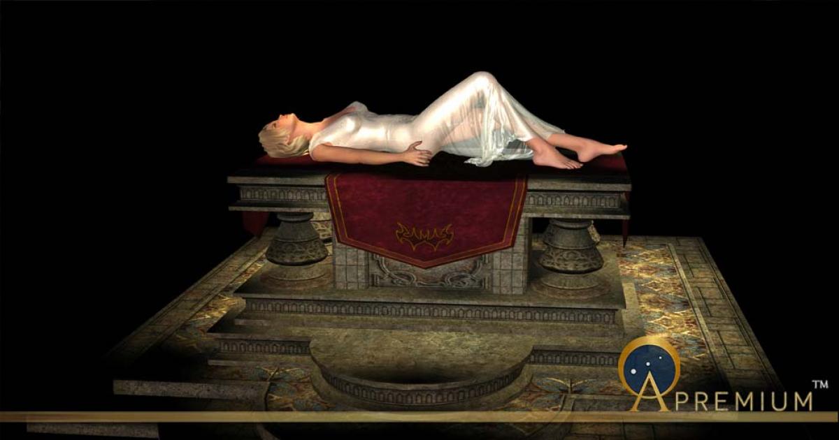 Sacrificial virgin on altar. (heywoody / Adobe)