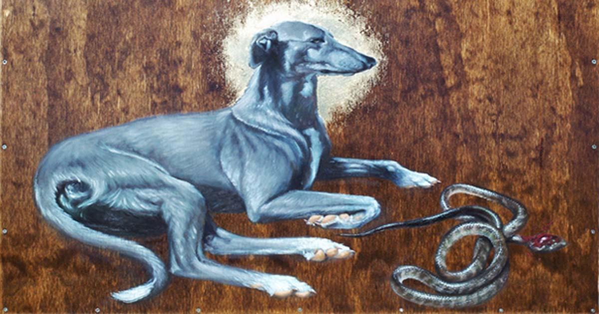 An image showing the story of St. Guinefort. 