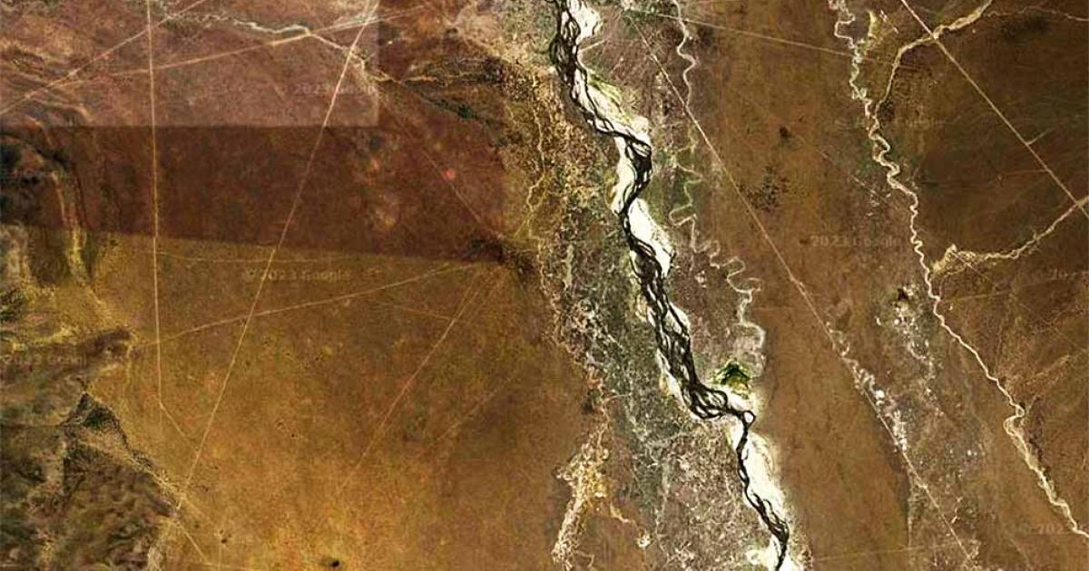 The Sajama Lines in Bolivia, as seen by satellite imagery. Source: Google Maps