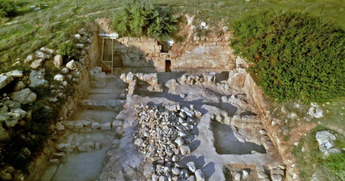 The recently excavated forecourt of the Cave of Salome.
