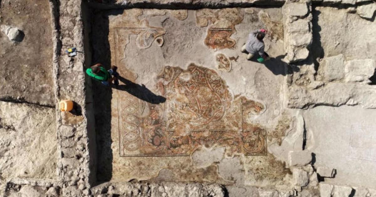 Magnificent mosaics attesting to the great wealth and prosperity of the ancient Samaritan community discovered at Kafr Qasim