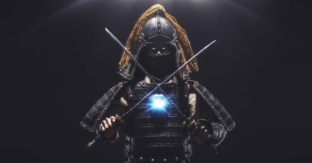 Samurai armor is both brutal and delicate.