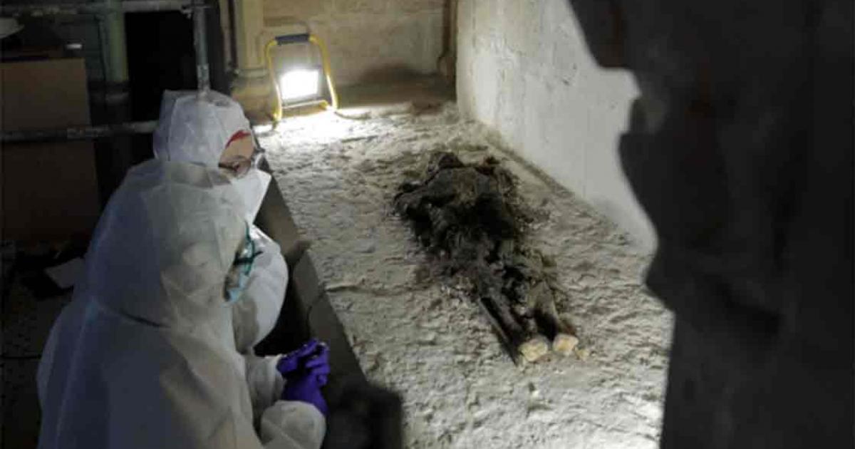 The discovery took place during works carried out in the north gallery of the monastery's Gothic cloister. Source: Department of Culture of the Generalitat of Catalonia