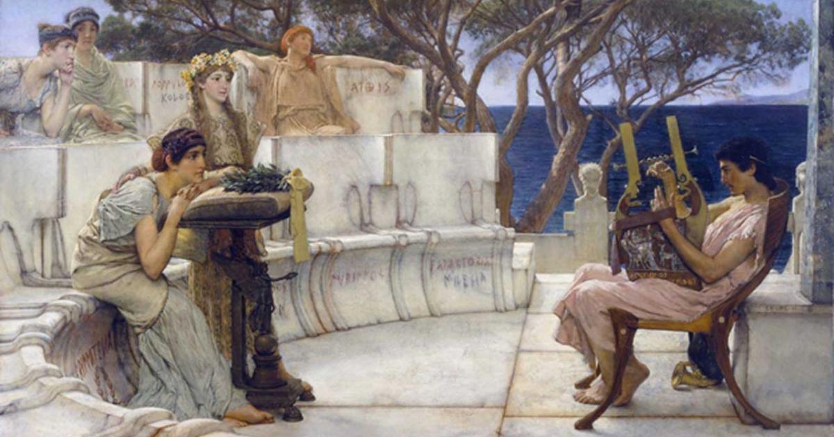 ‘Sappho and Alcaeus’ (1881) by Lawrence Alma-Tadema. 