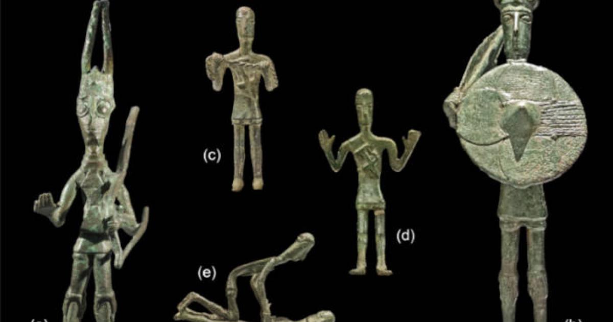 A selection of bronzetti of the Uta-Abini style from Sardinia.