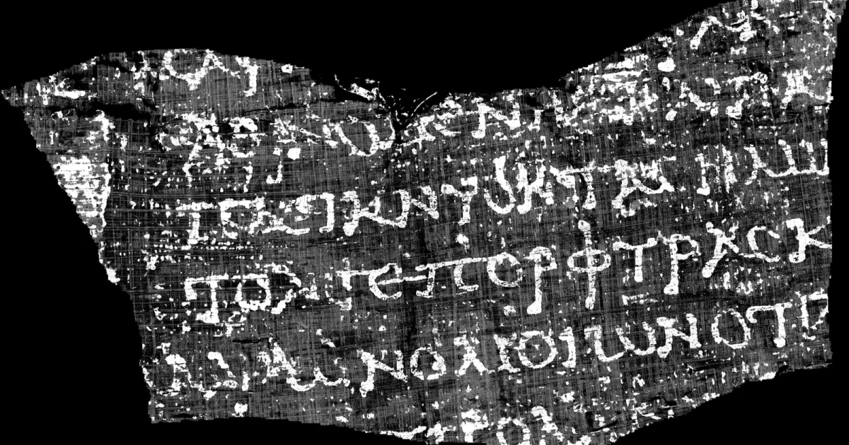 Scientists revealed an ancient Greek text from a carbonized Herculaneum scroll using high-resolution scanning and artificial intelligence