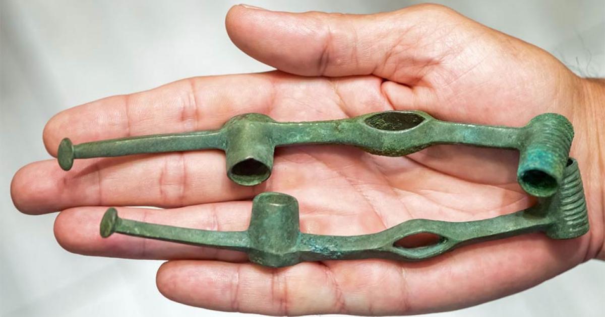 The archaeologist Arkadiusz Kurij has accidentally discovered a 2,500-year-old Iron Age Scythian harness in Poland. Source: Tytus Żmijewski / PAP